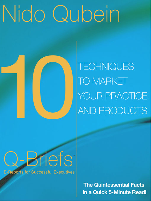 Cover image for 10 Techniques to Market Your Practice and Products